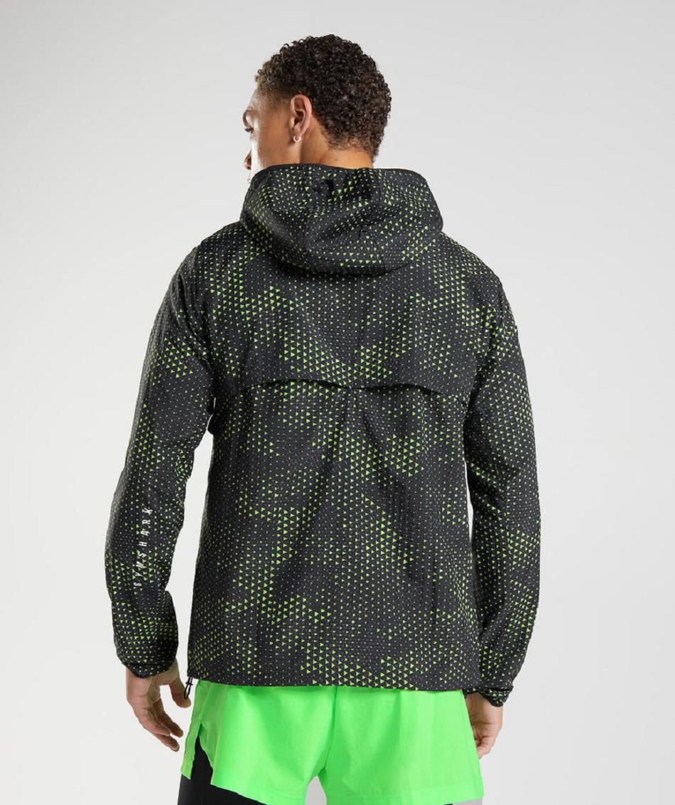 Correr Con Capucha Gymshark Deporte Windbreaker Hombre Verde Claro | CO 3682AHK